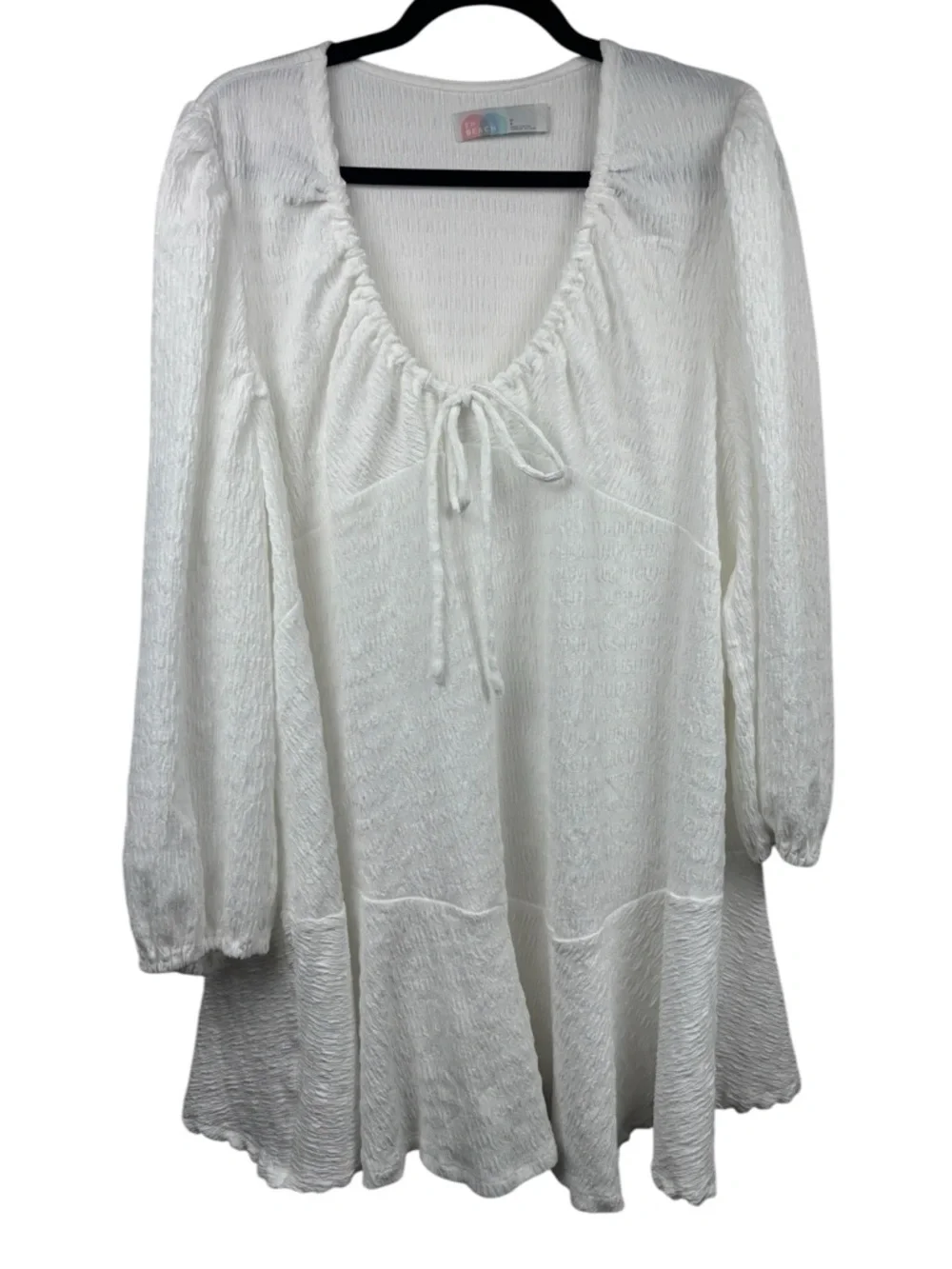 Free People Anderson Mini Dress White L Boho Cottagecore